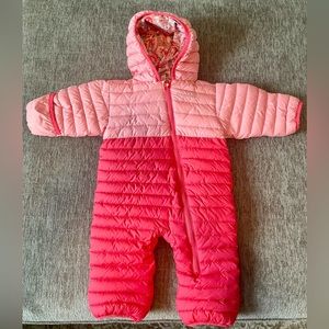 Columbia, Baby Girl Reversible Pink/Floral Snow Suit